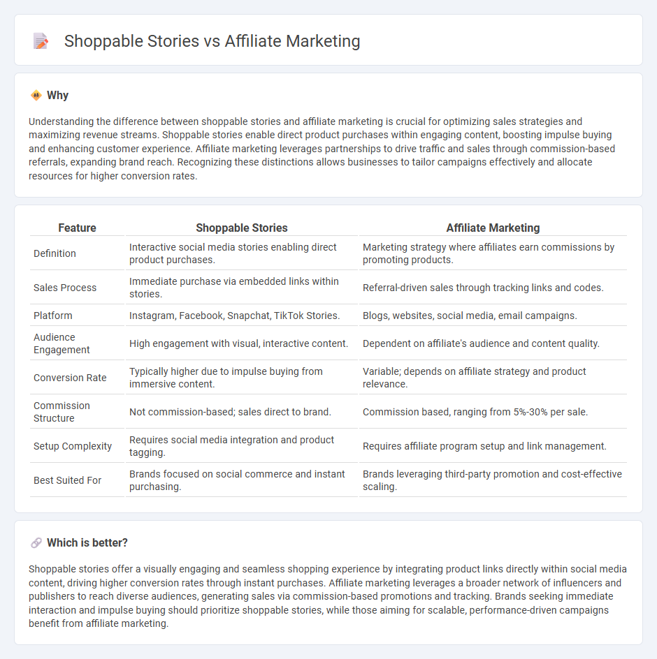 Shoppable Stories vs Affiliate Marketing in Sales