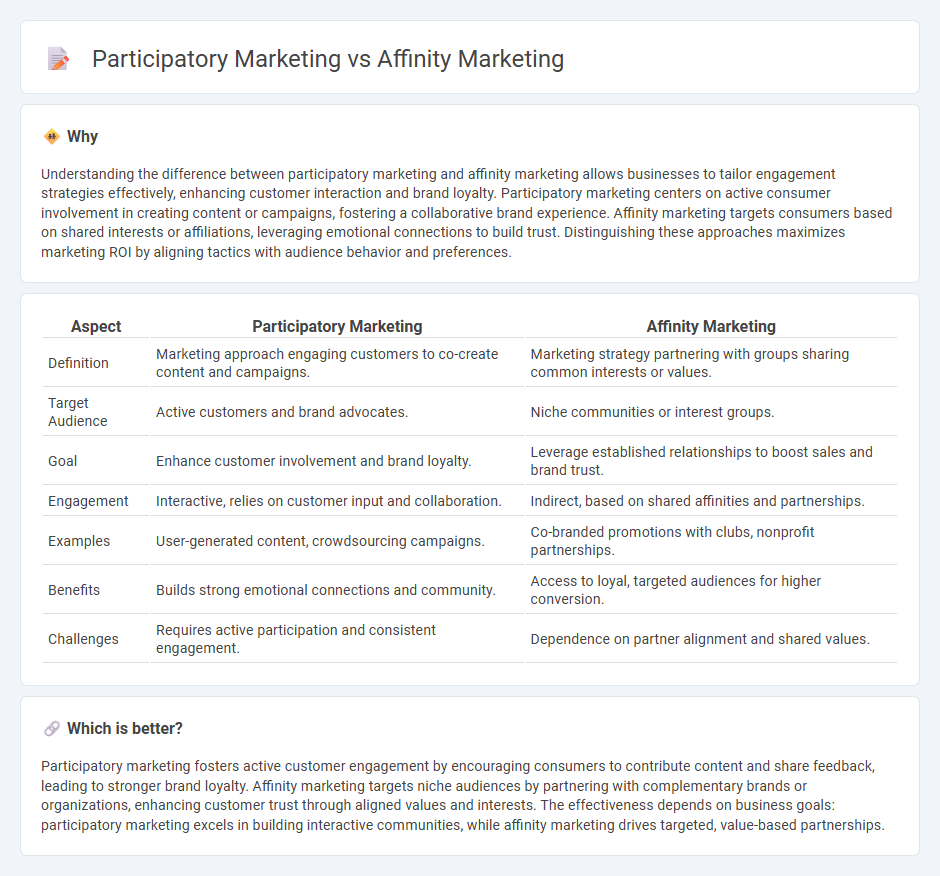 Participatory Marketing vs Affinity Marketing in Marketing
