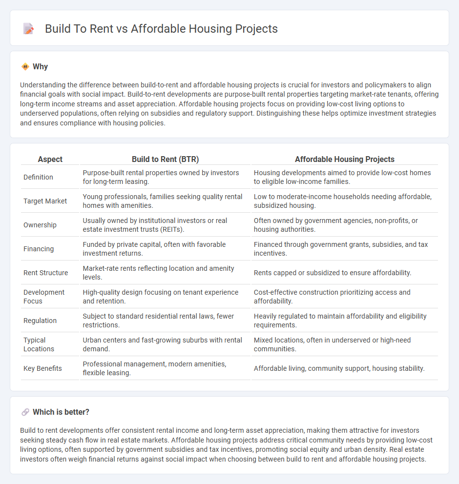 Build To Rent vs Affordable Housing Projects in Real Estate