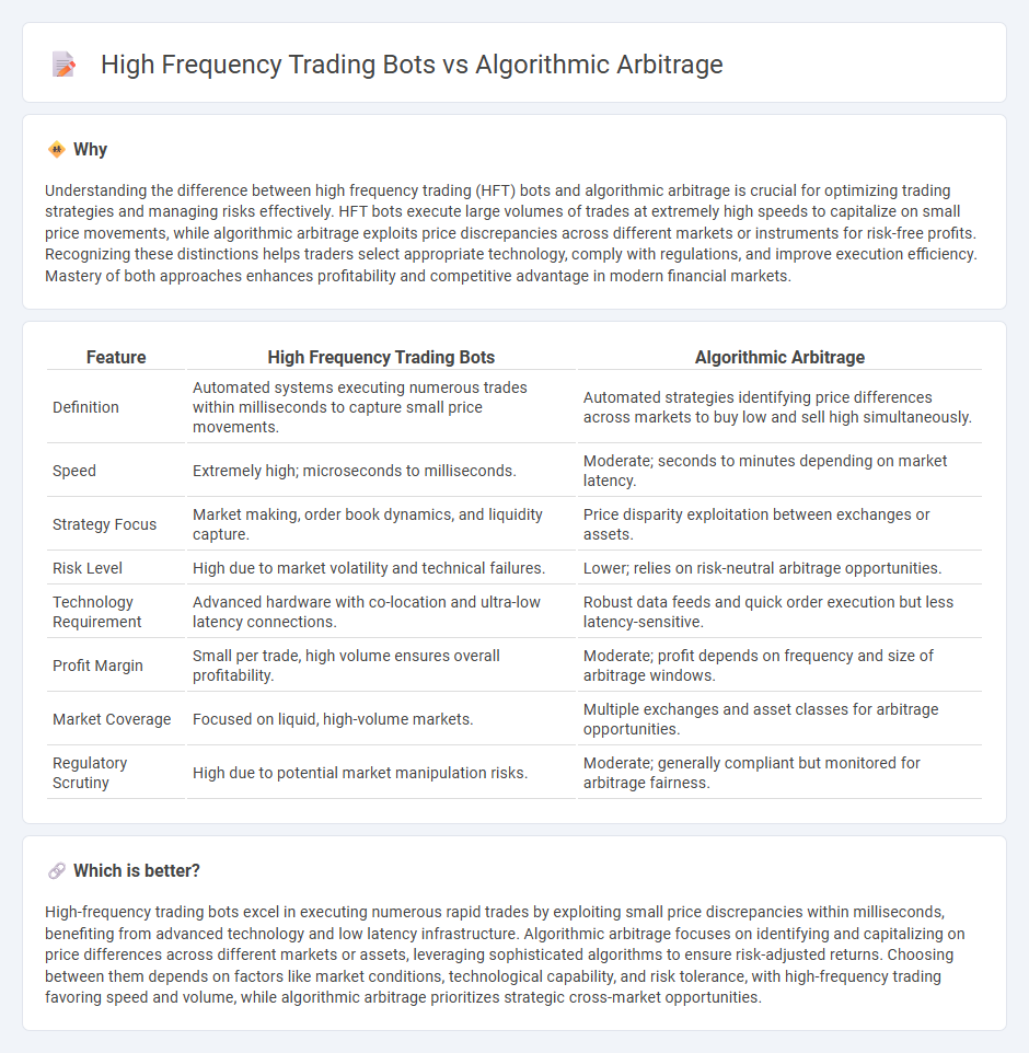 High Frequency Trading Bots vs Algorithmic Arbitrage in Trading