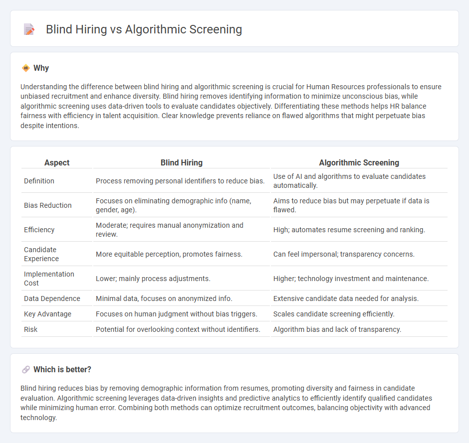 Blind Hiring vs Algorithmic Screening in Human Resources