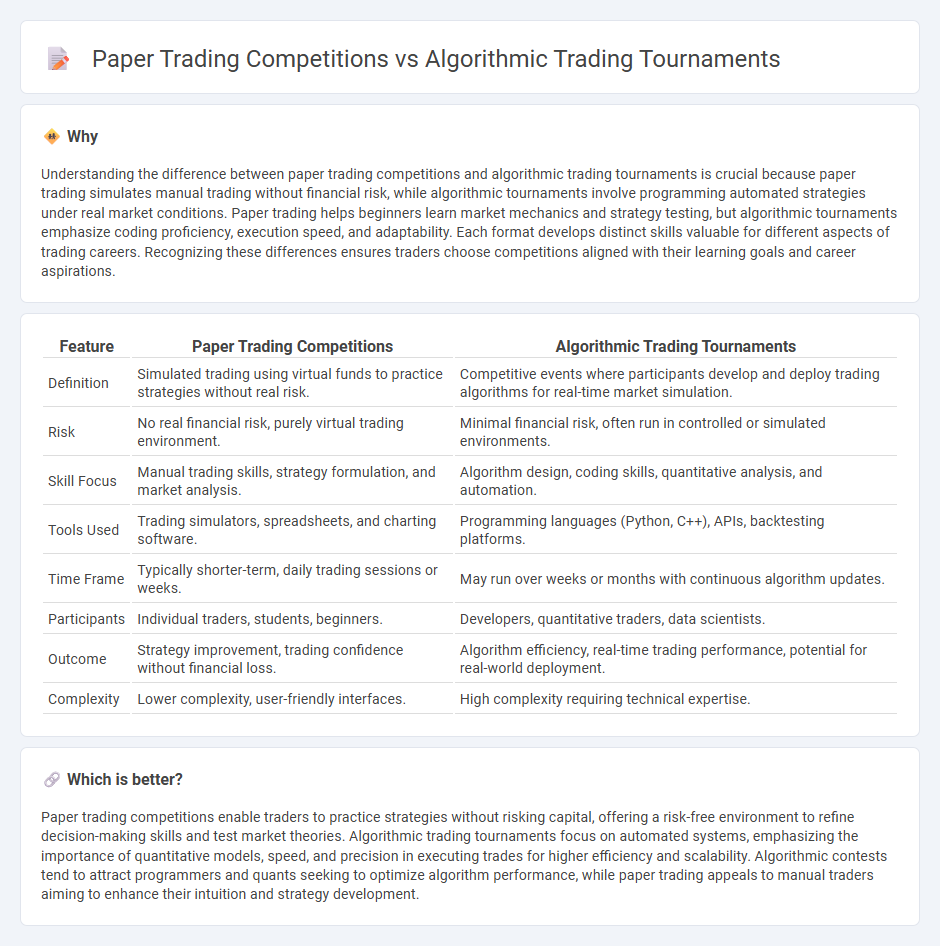 Paper Trading Competitions vs Algorithmic Trading Tournaments in Trading