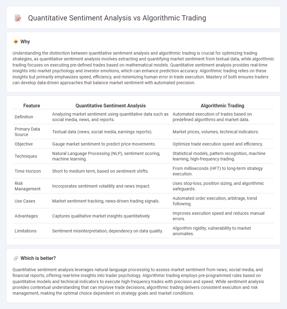 Quantitative Sentiment Analysis vs Algorithmic Trading in Trading