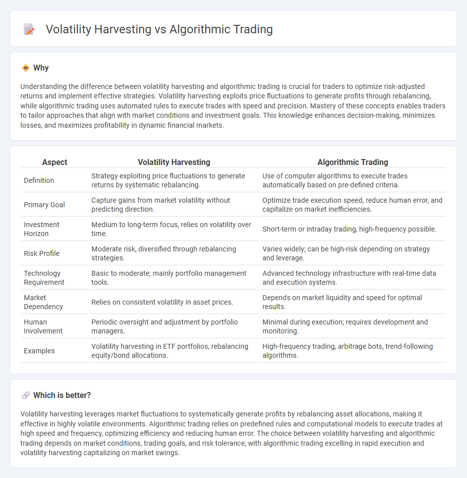Volatility Harvesting vs Algorithmic Trading in Trading