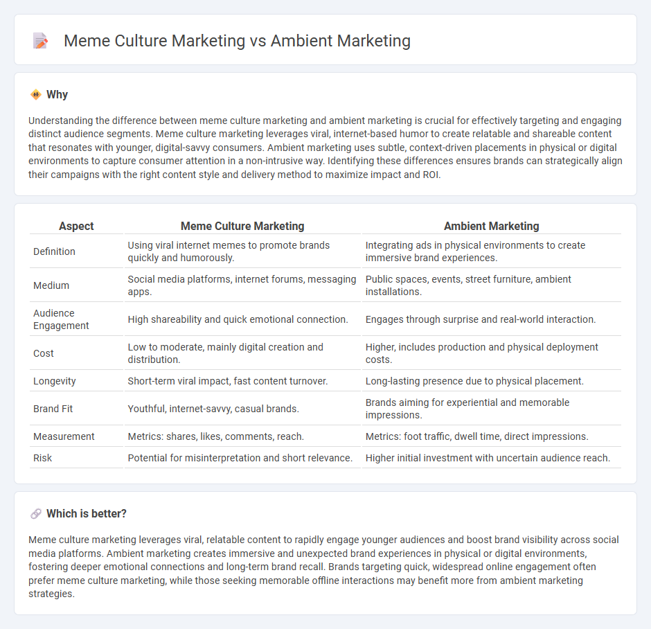 Meme Culture Marketing vs Ambient Marketing in Marketing