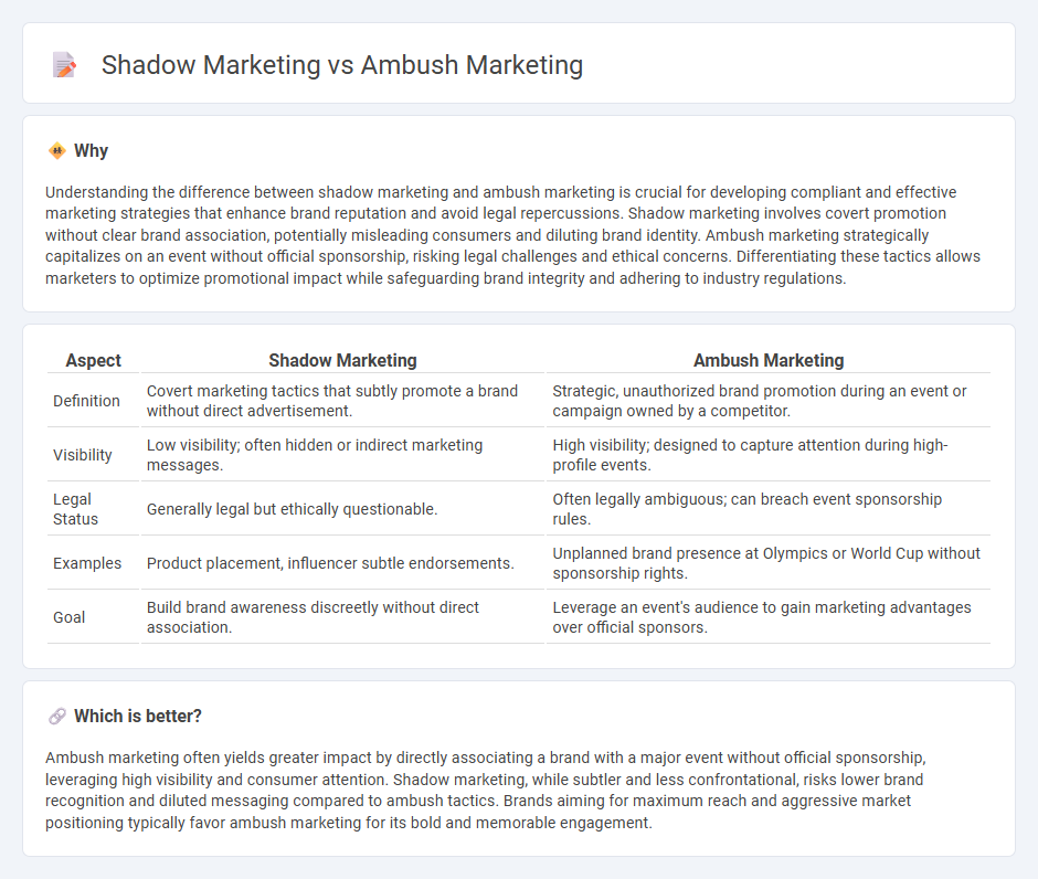Shadow Marketing vs Ambush Marketing in Marketing