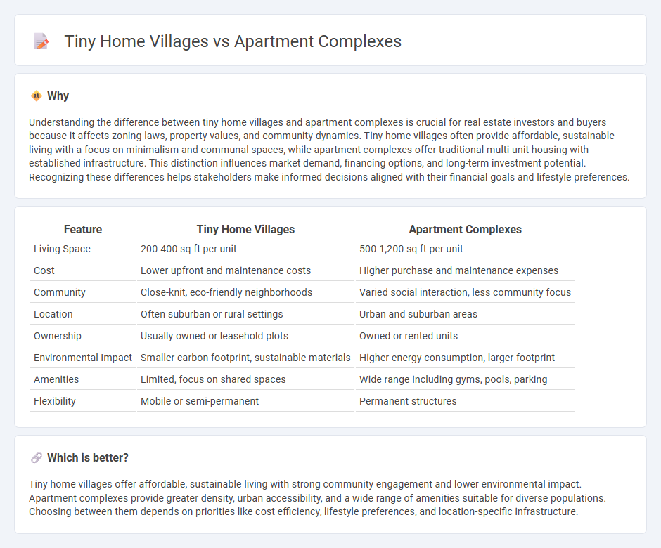 Tiny Home Villages vs Apartment Complexes in Real Estate