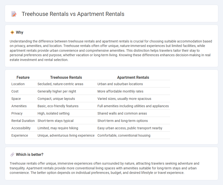 Treehouse Rentals vs Apartment Rentals in Real Estate