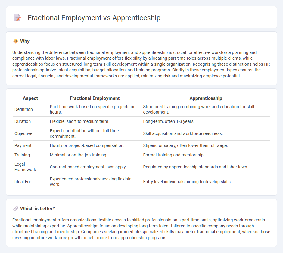 Fractional Employment vs Apprenticeship in Human Resources