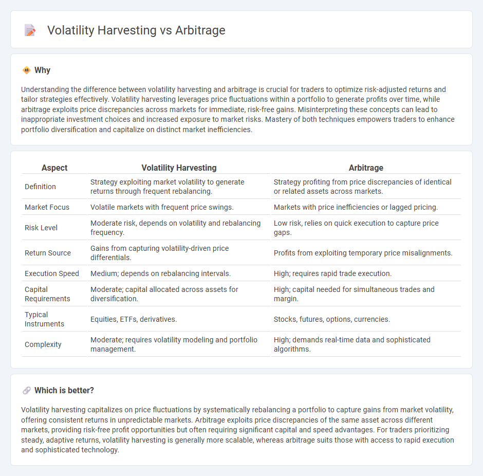 Volatility Harvesting vs Arbitrage in Trading