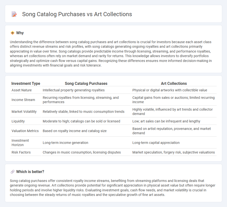 Song Catalog Purchases vs Art Collections in Investment