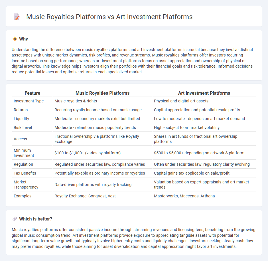 Music Royalties Platforms vs Art Investment Platforms in Investment