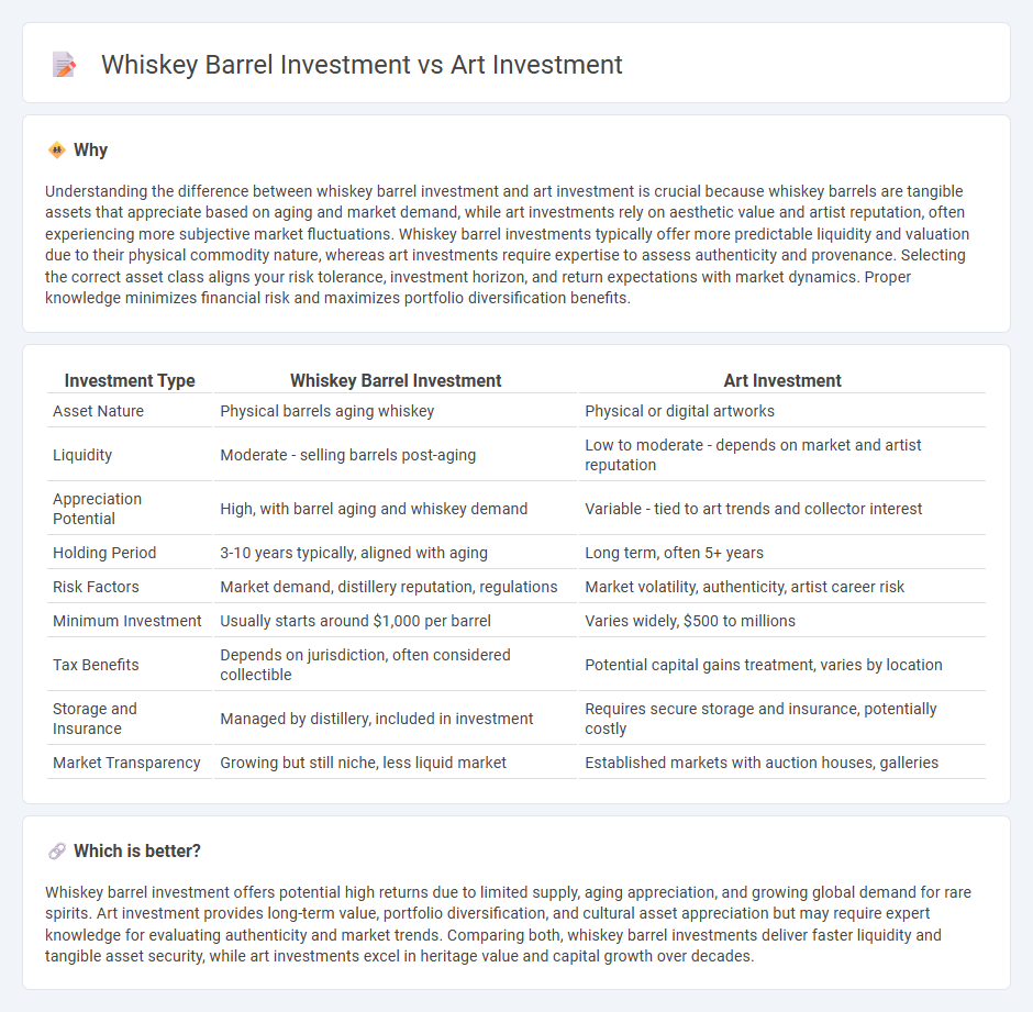 Whiskey Barrel Investment vs Art Investment in Investment