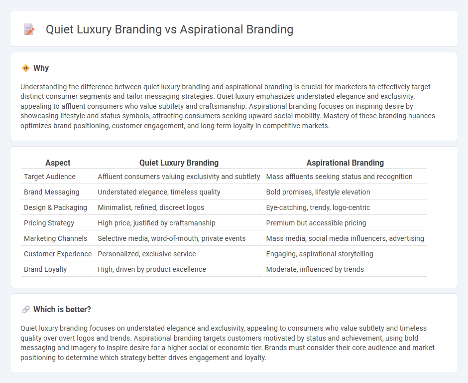 Quiet Luxury Branding vs Aspirational Branding in Marketing