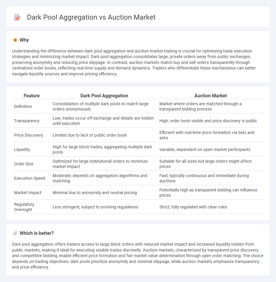 Dark Pool Aggregation vs Auction Market in Trading