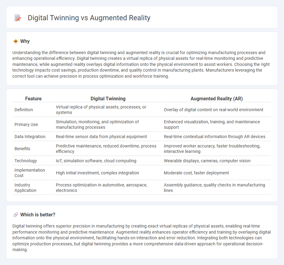 Digital Twinning vs Augmented Reality in Manufacturing
