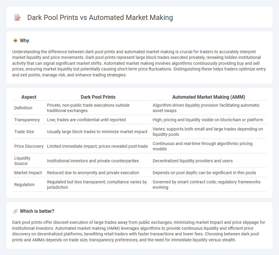 Dark Pool Prints vs Automated Market Making in Trading