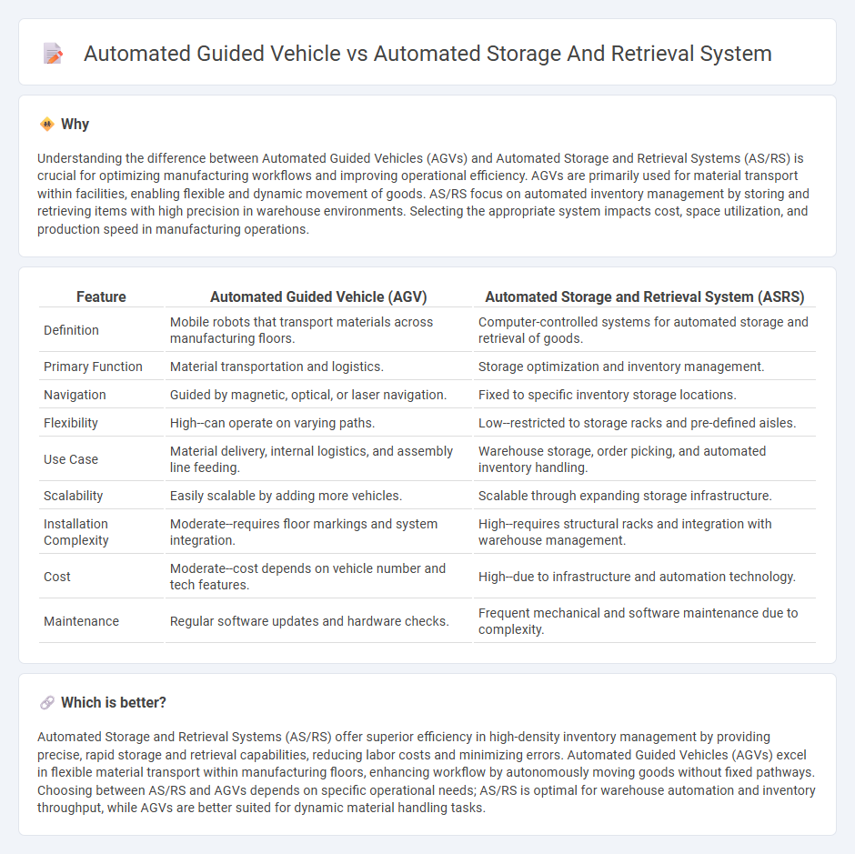 Automated Guided Vehicle vs Automated Storage And Retrieval System in Manufacturing