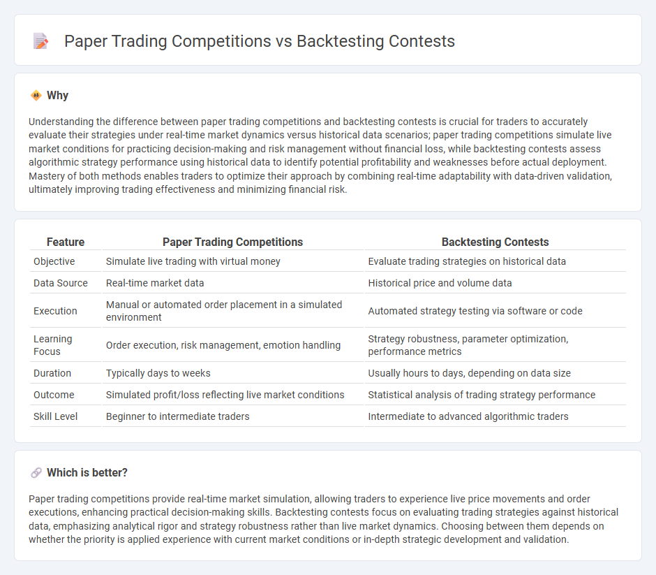 Paper Trading Competitions vs Backtesting Contests in Trading