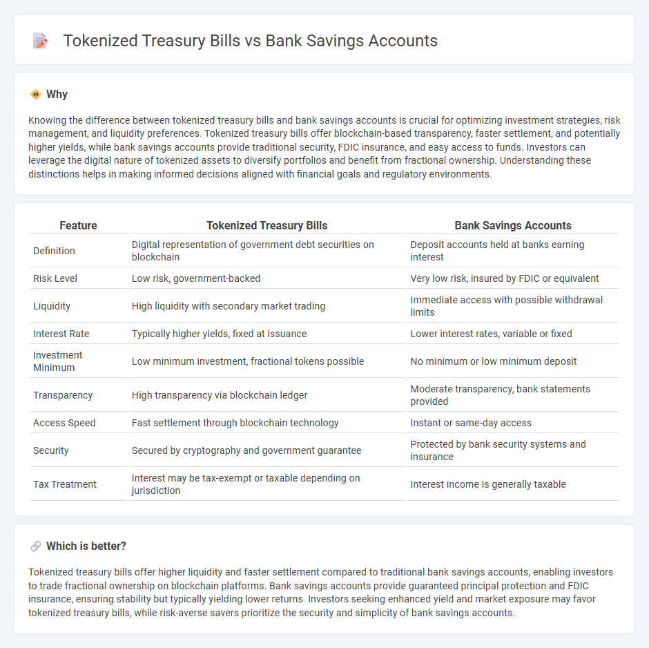 Tokenized Treasury Bills vs Bank Savings Accounts in Finance