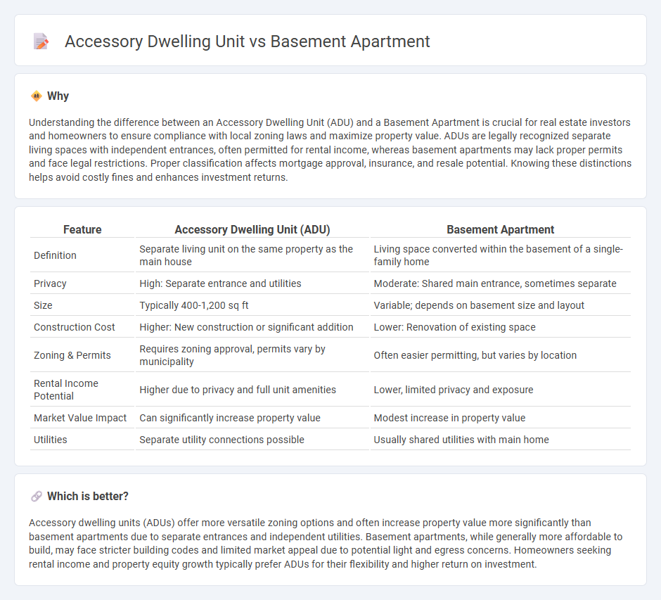 Accessory Dwelling Unit vs Basement Apartment in Real Estate