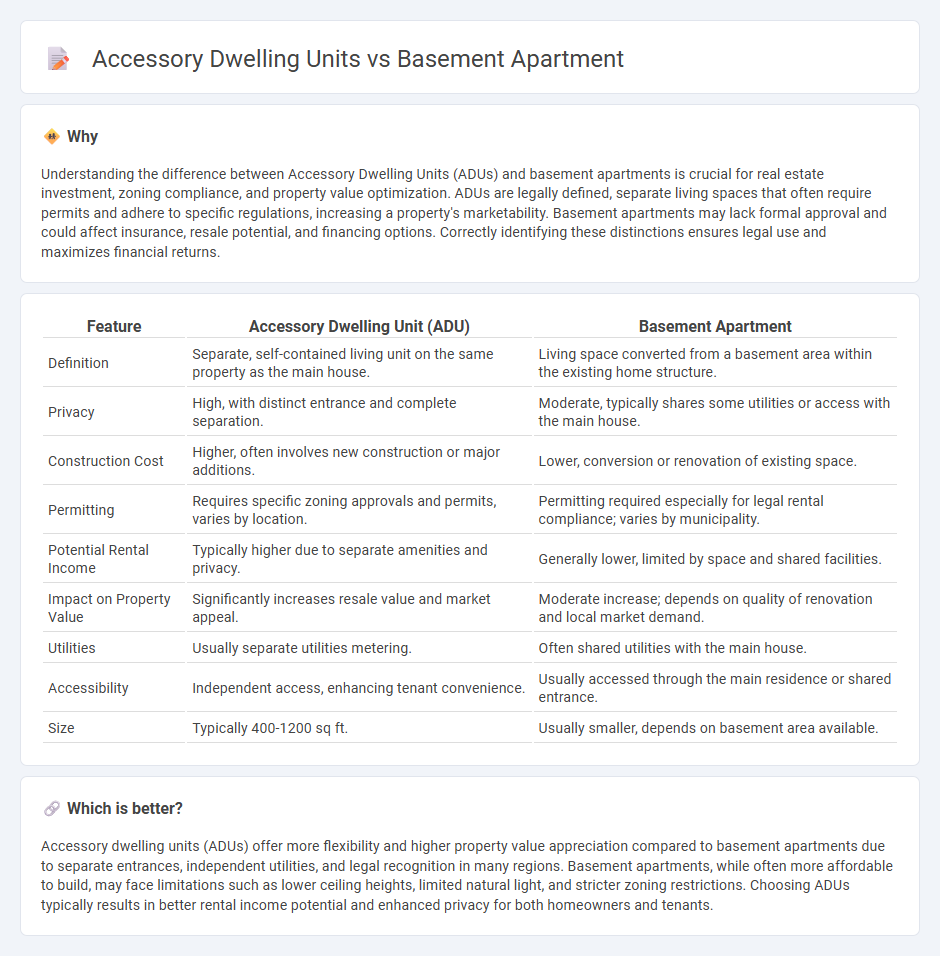 Accessory Dwelling Units vs Basement Apartment in Real Estate