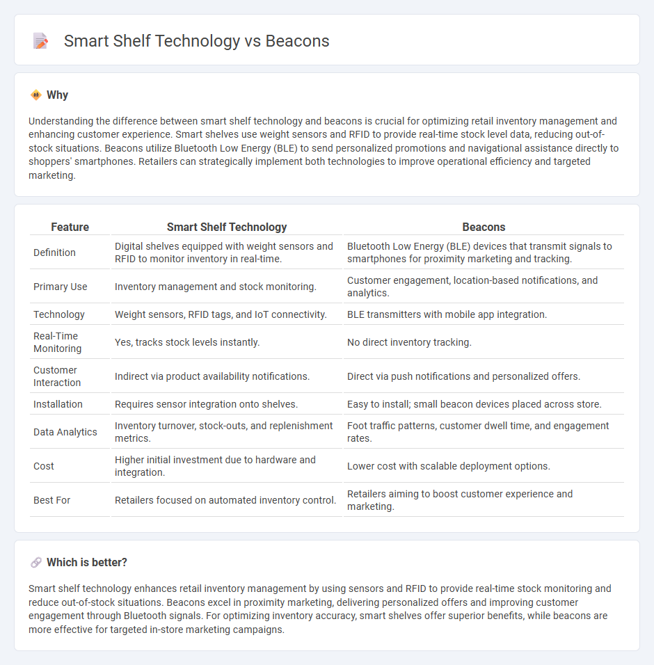 Smart Shelf Technology vs Beacons in Retail