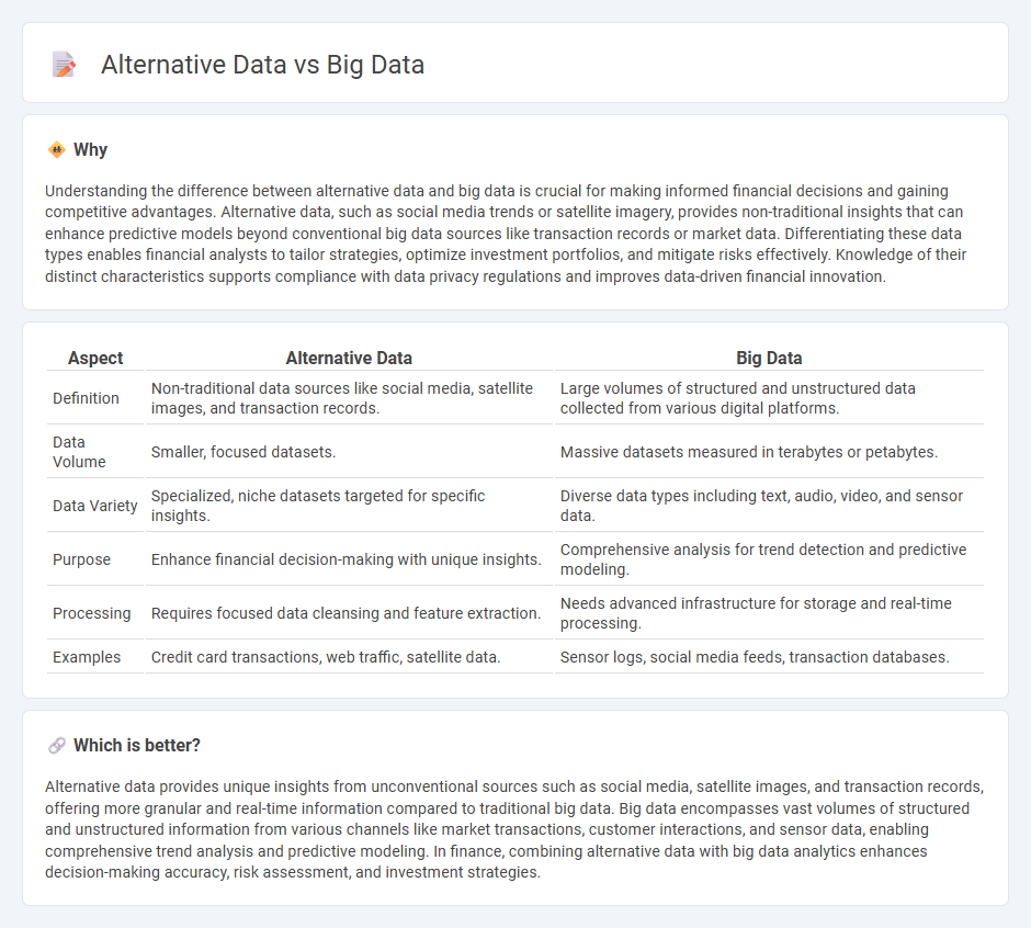 Alternative Data vs Big Data in Finance
