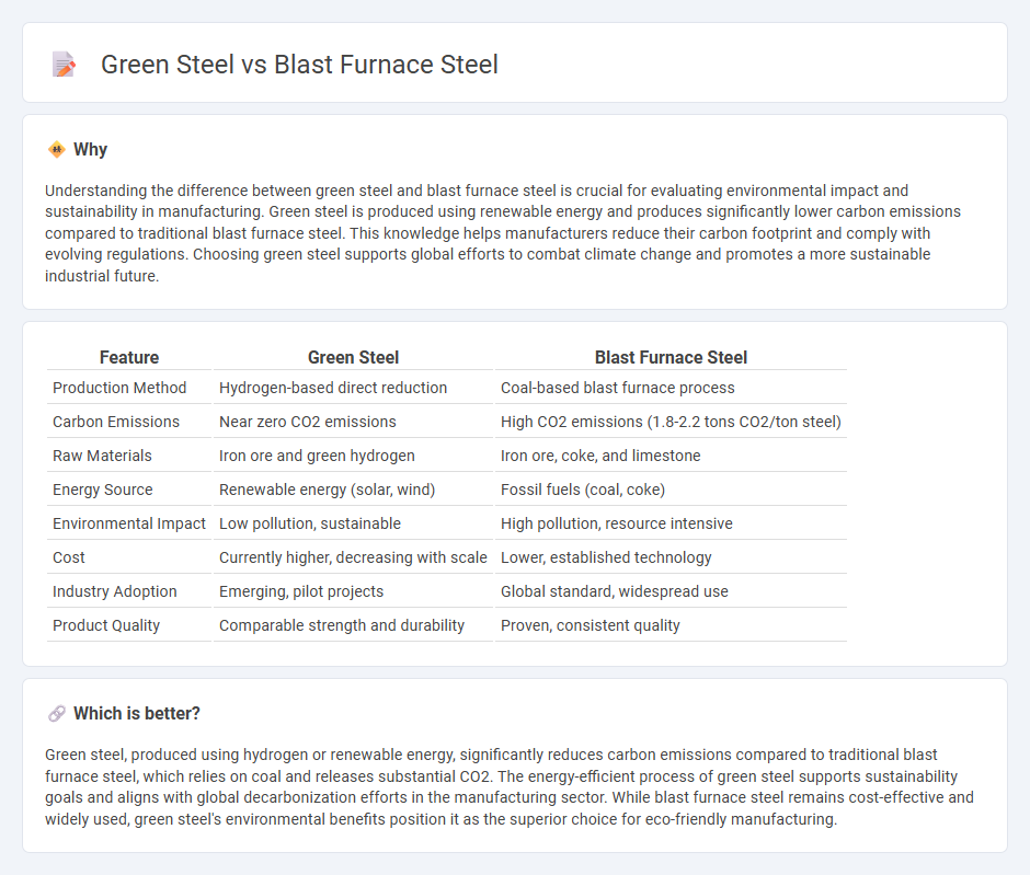 Green Steel vs Blast Furnace Steel in Manufacturing
