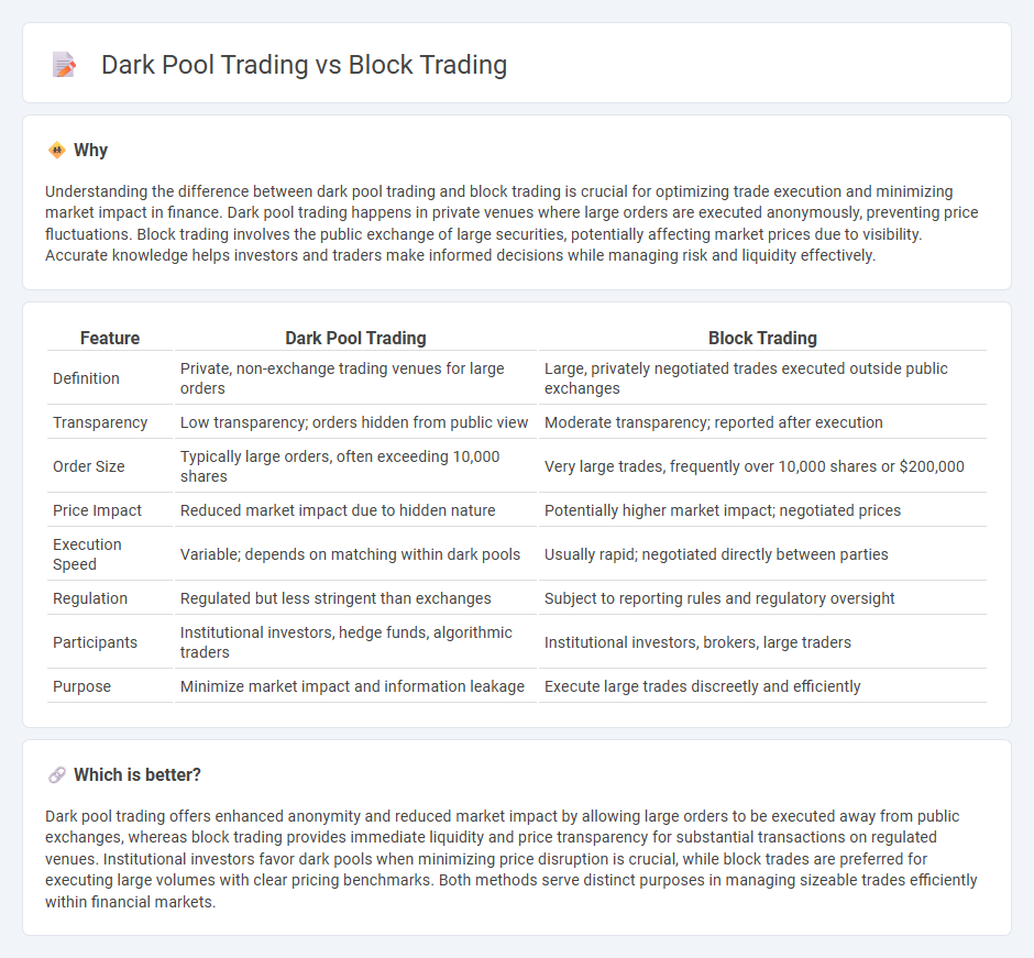 Dark Pool Trading vs Block Trading in Finance