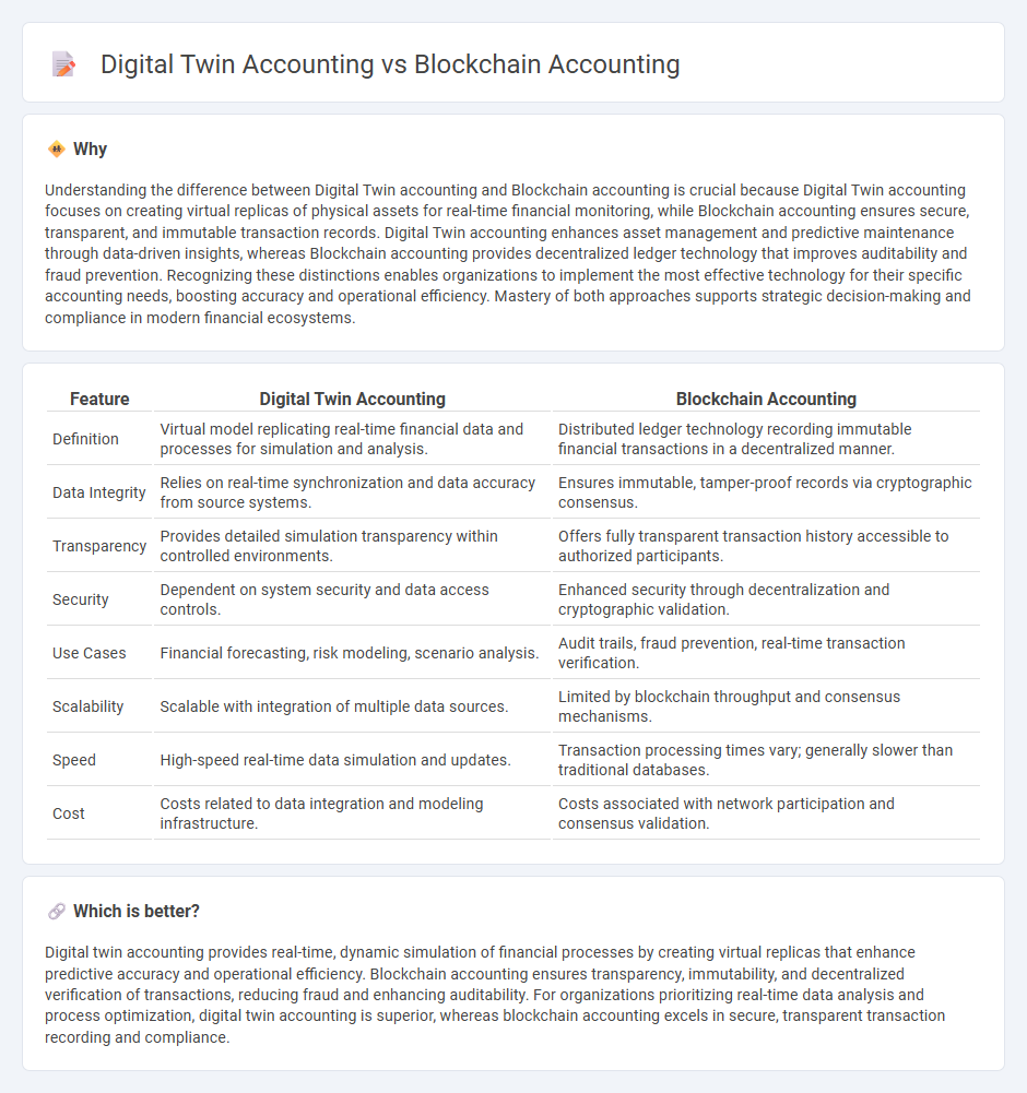 Digital Twin Accounting vs Blockchain Accounting in Accounting