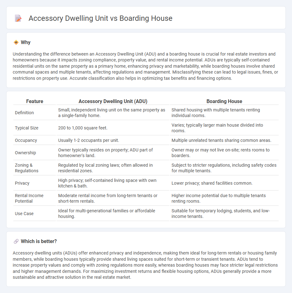Accessory Dwelling Unit vs Boarding House in Real Estate