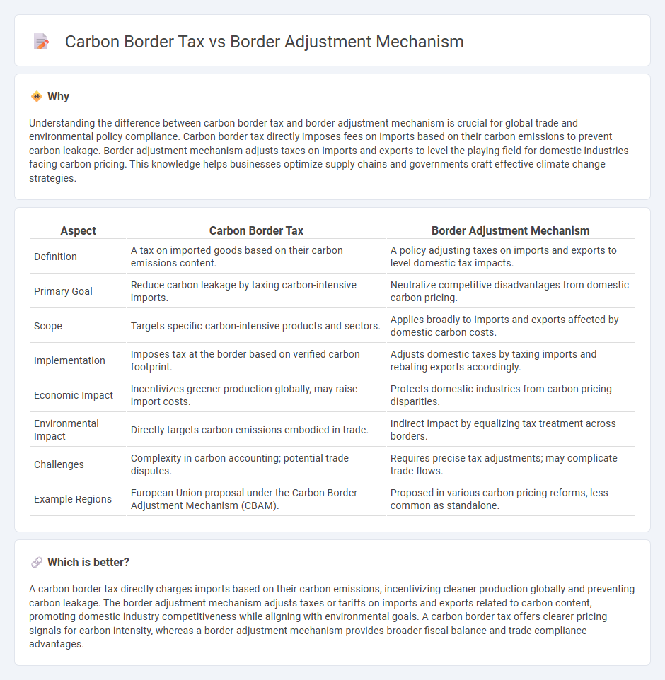 Carbon Border Tax vs Border Adjustment Mechanism in Economy