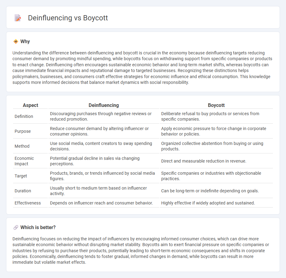 Deinfluencing vs Boycott in Economy