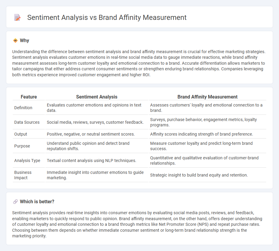 Sentiment Analysis vs Brand Affinity Measurement in Marketing