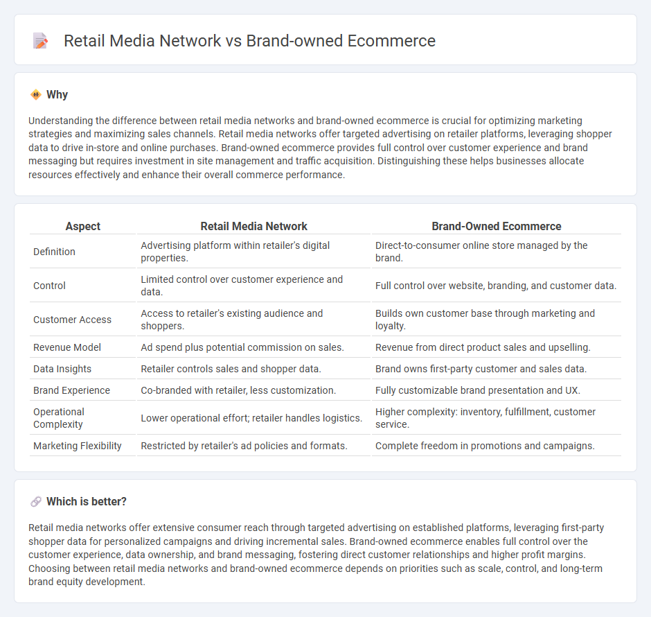Retail Media Network vs Brand-Owned Ecommerce in Commerce