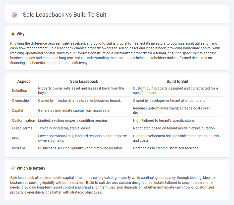 Sale Leaseback vs Build To Suit in Real Estate