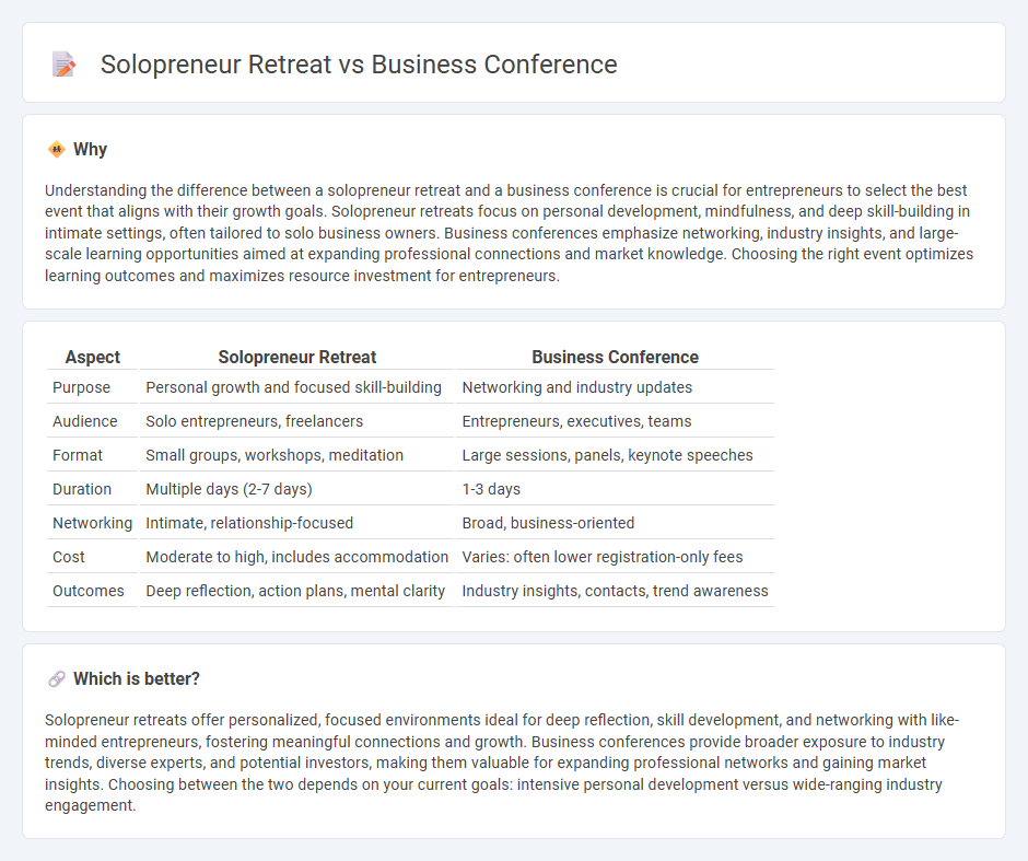 Solopreneur Retreat vs Business Conference in Entrepreneurship