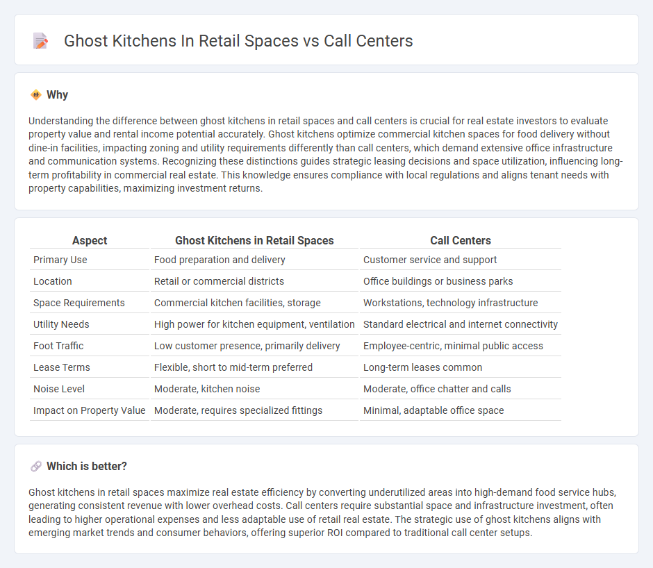 Ghost Kitchens In Retail Spaces vs Call Centers in Real Estate