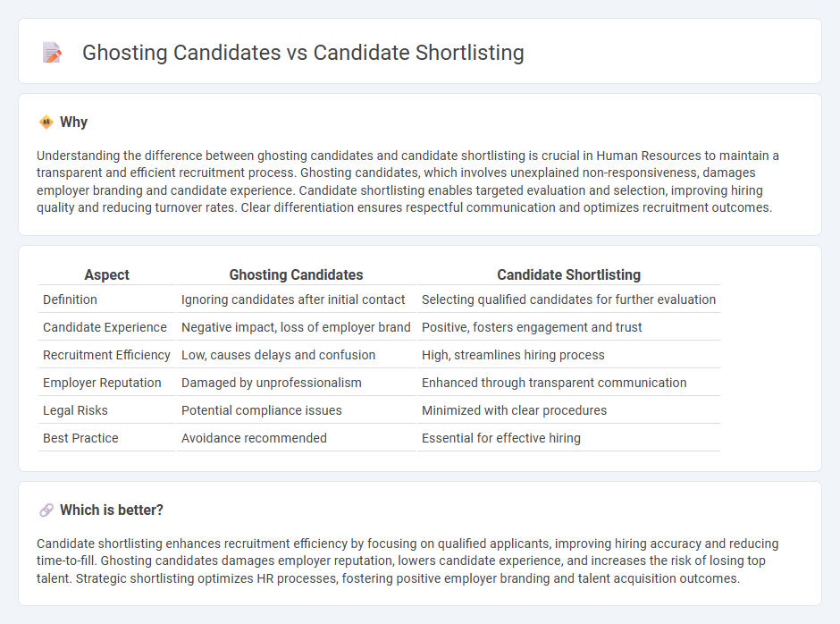 Ghosting Candidates vs Candidate Shortlisting in Human Resources