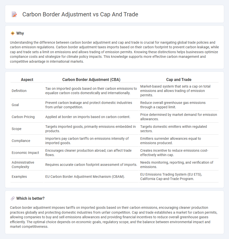 Carbon Border Adjustment vs Cap And Trade in Economy