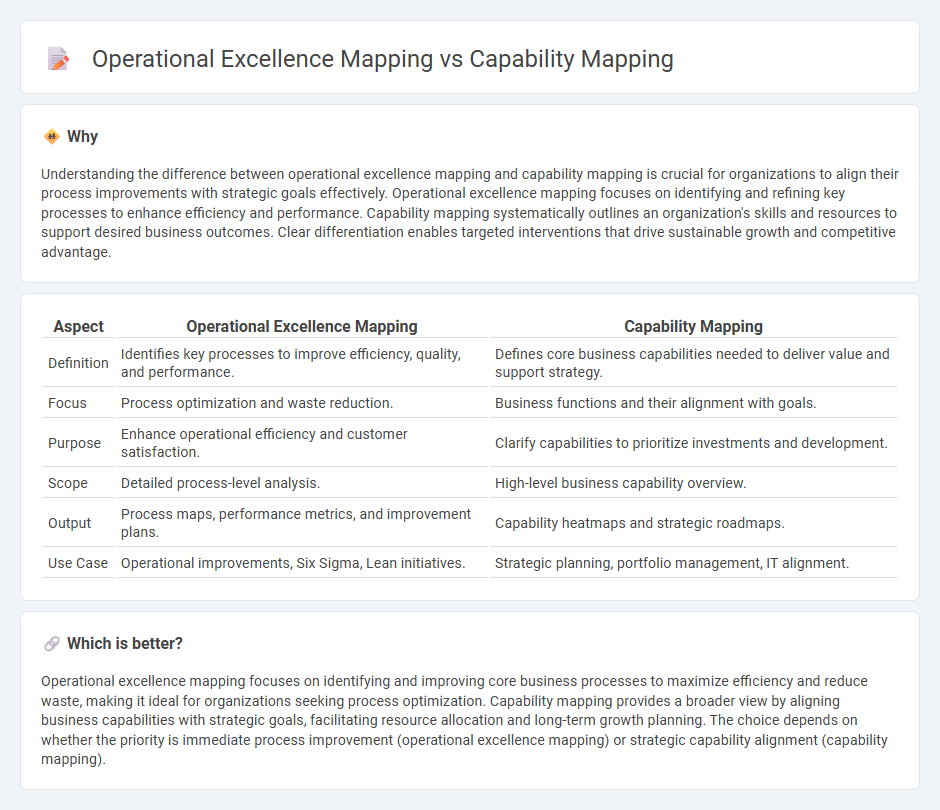 Operational Excellence Mapping vs Capability Mapping in Consulting
