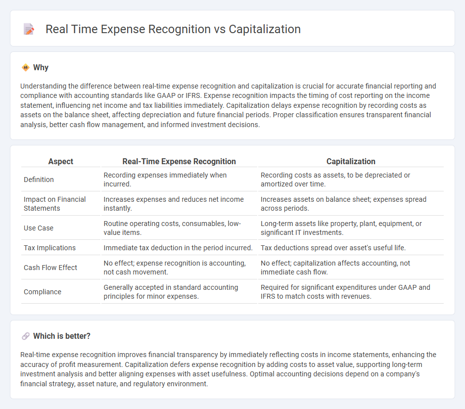 Real Time Expense Recognition vs Capitalization in Accounting