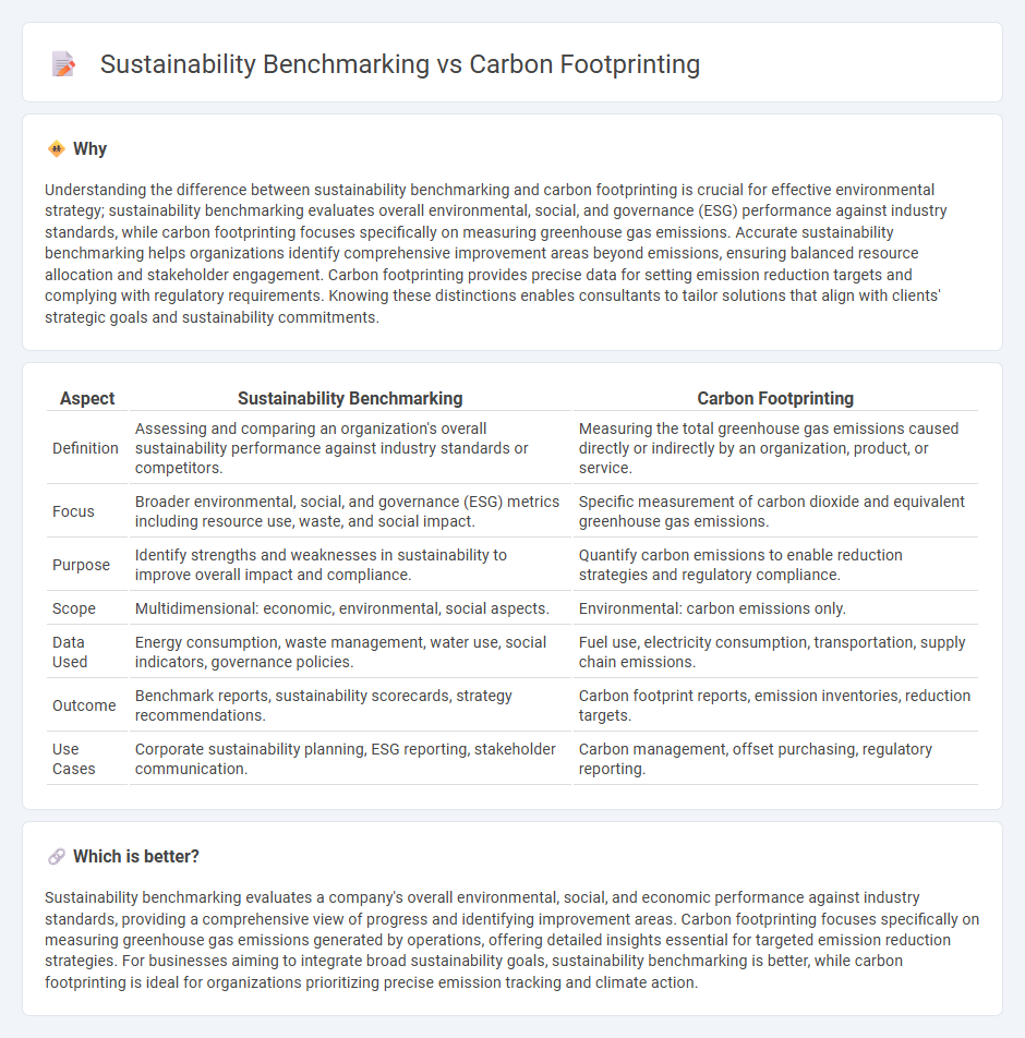 Sustainability Benchmarking vs Carbon Footprinting in Consulting