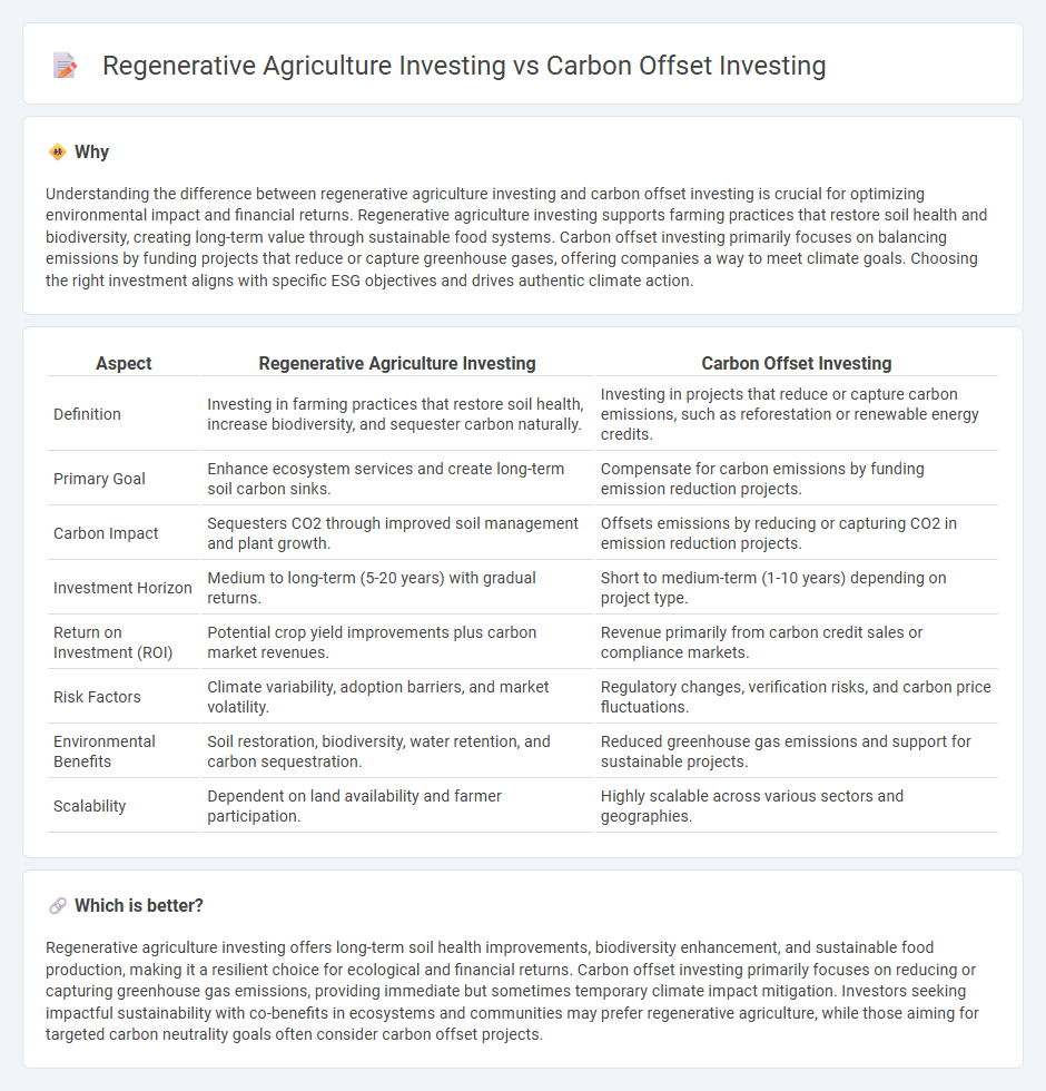 Regenerative Agriculture Investing vs Carbon Offset Investing in Investment