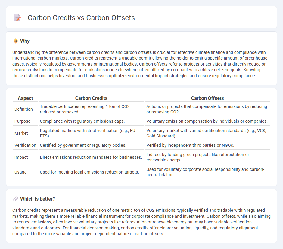 Carbon Credits vs Carbon Offsets in Finance