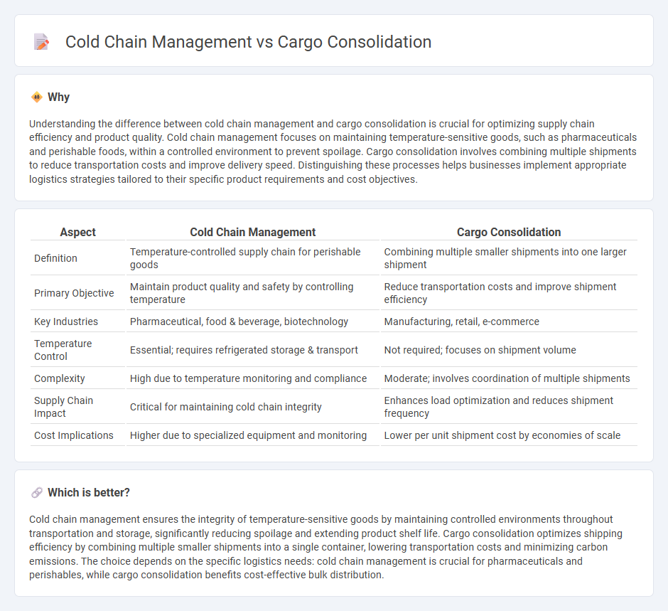 Cold Chain Management vs Cargo Consolidation in Logistics