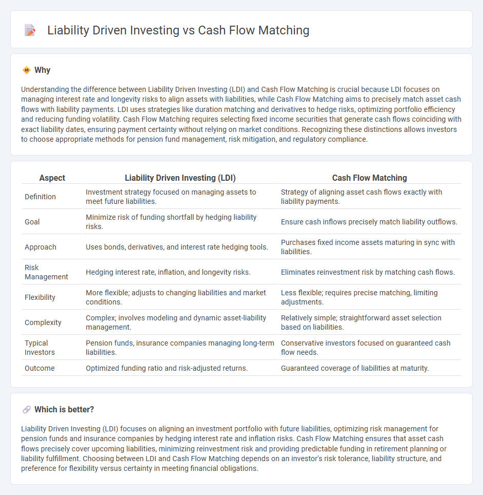 Liability Driven Investing vs Cash Flow Matching in Finance