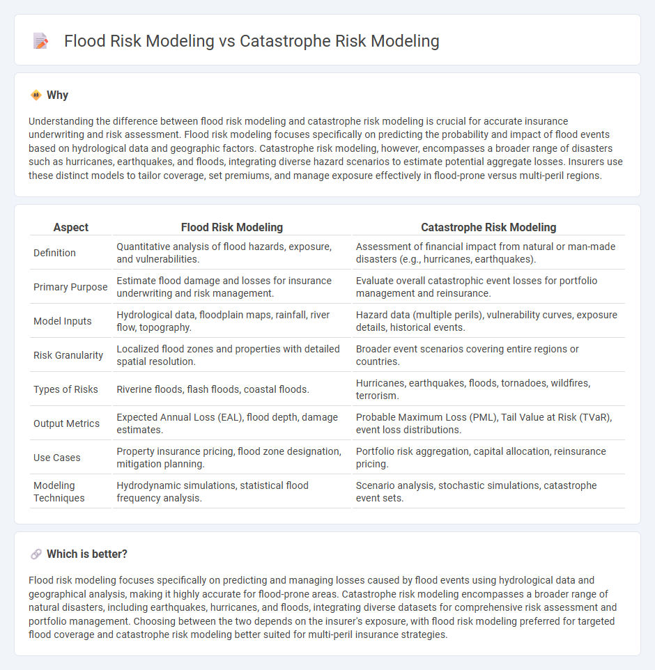 Flood Risk Modeling vs Catastrophe Risk Modeling in Insurance
