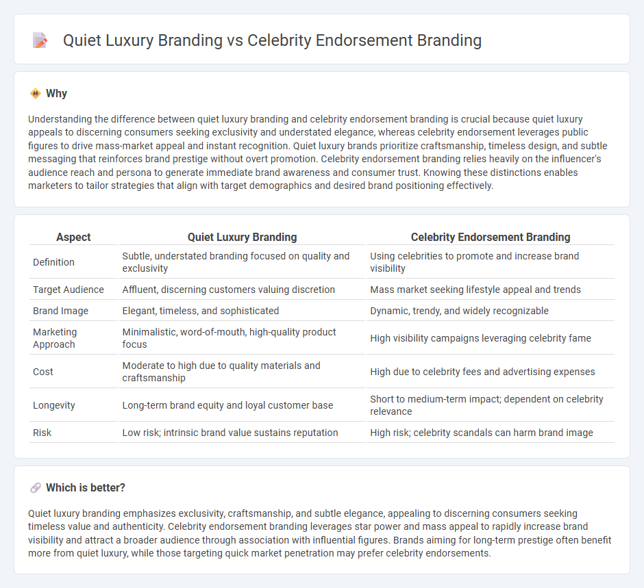Quiet Luxury Branding vs Celebrity Endorsement Branding in Marketing